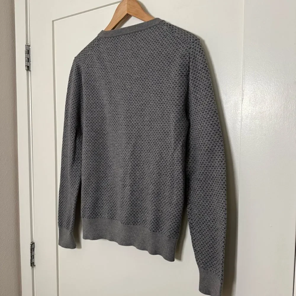 J Crew Sweater Mens Sz S Gray Knit Crew Neck 100% Cotton Preppy Office Career